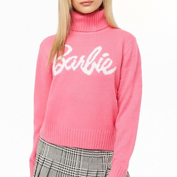 hot pink barbie sweatshirt